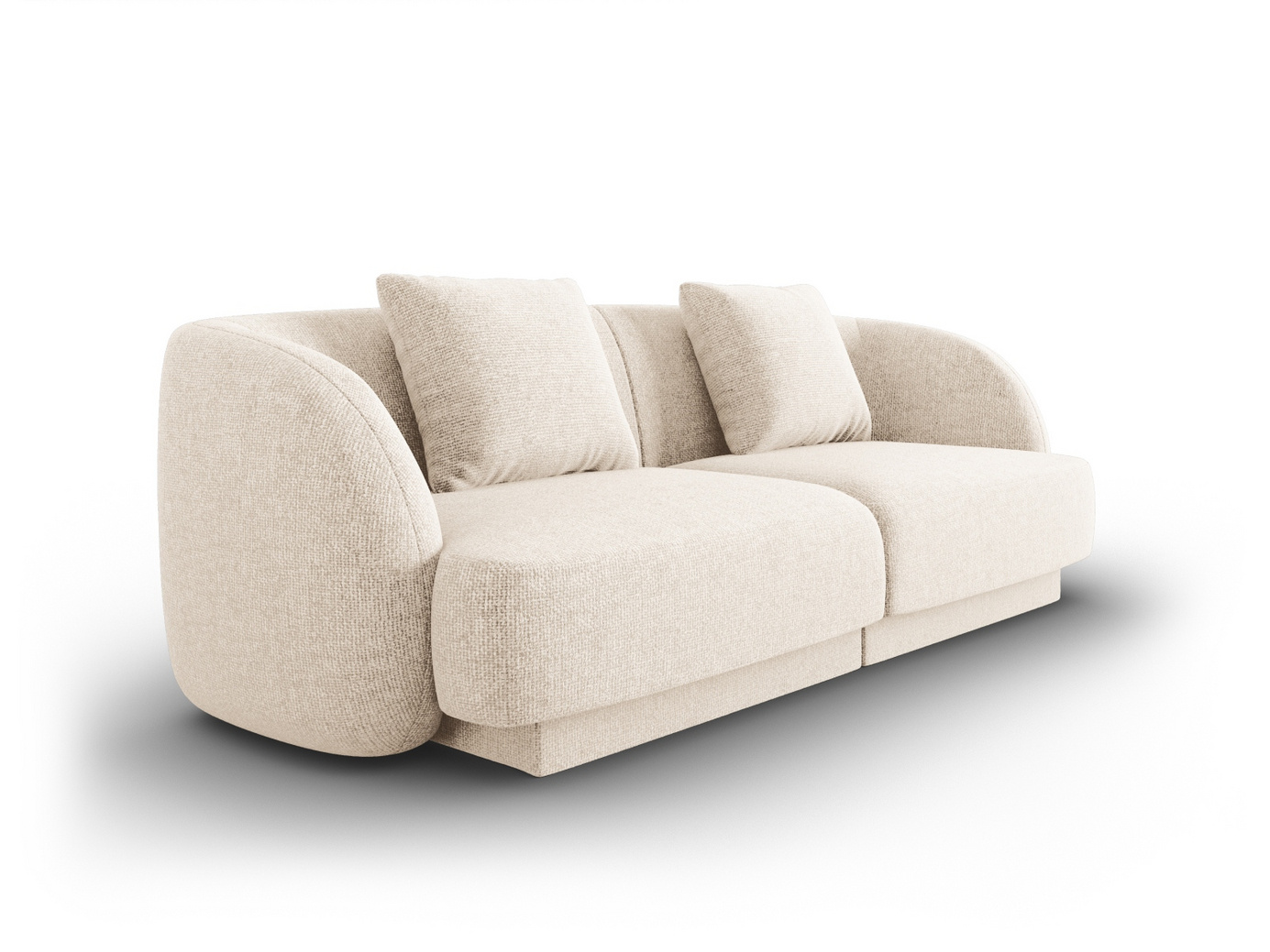 Cosmopolitan Design sofa, "Tulum", 2-seter, 180 × 90 × 70 cm, Haga, svarte plastben