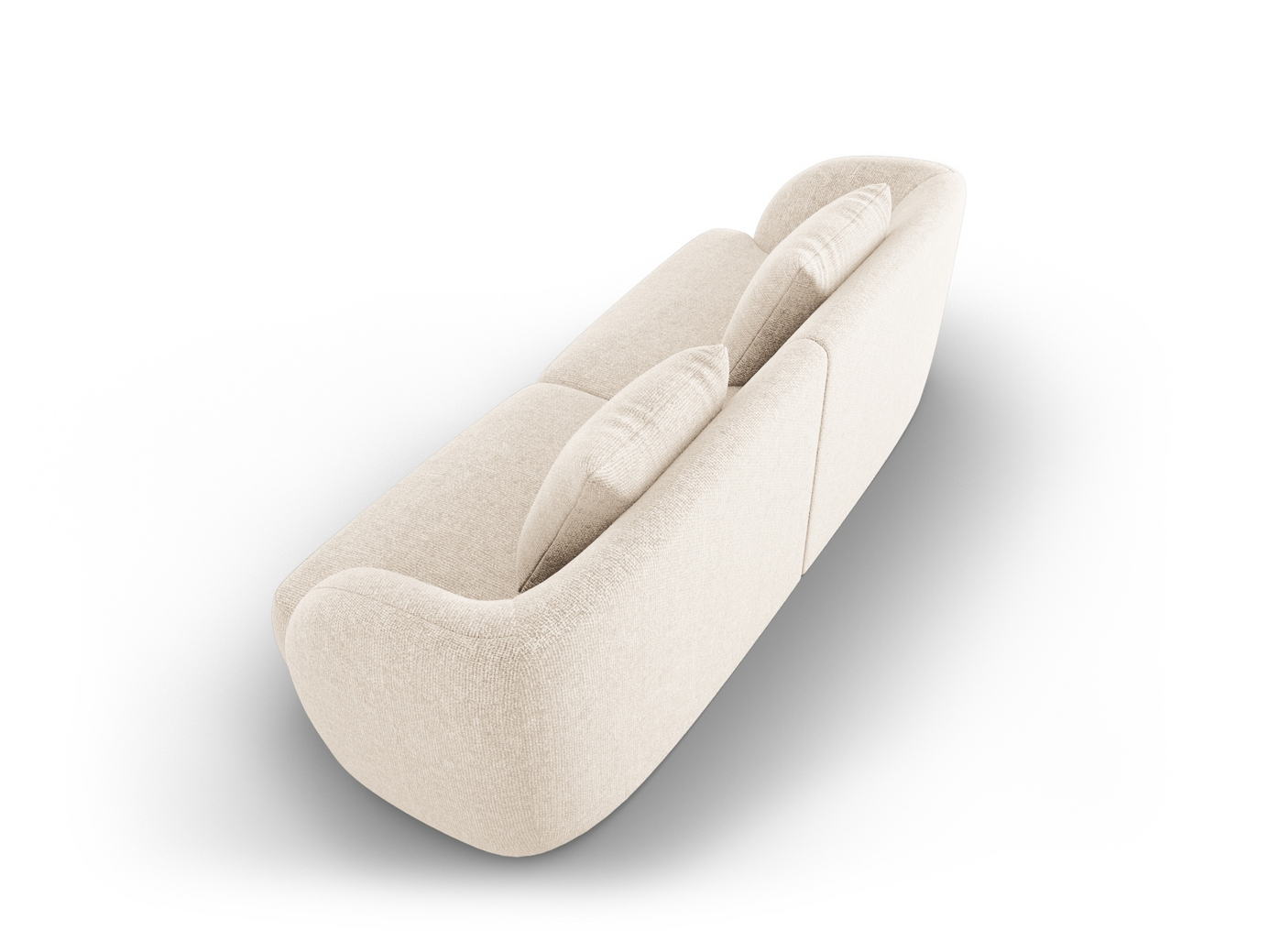 Cosmopolitan Design sofa, "Tulum", 2-seter, 180 × 90 × 70 cm, Haga, svarte plastben