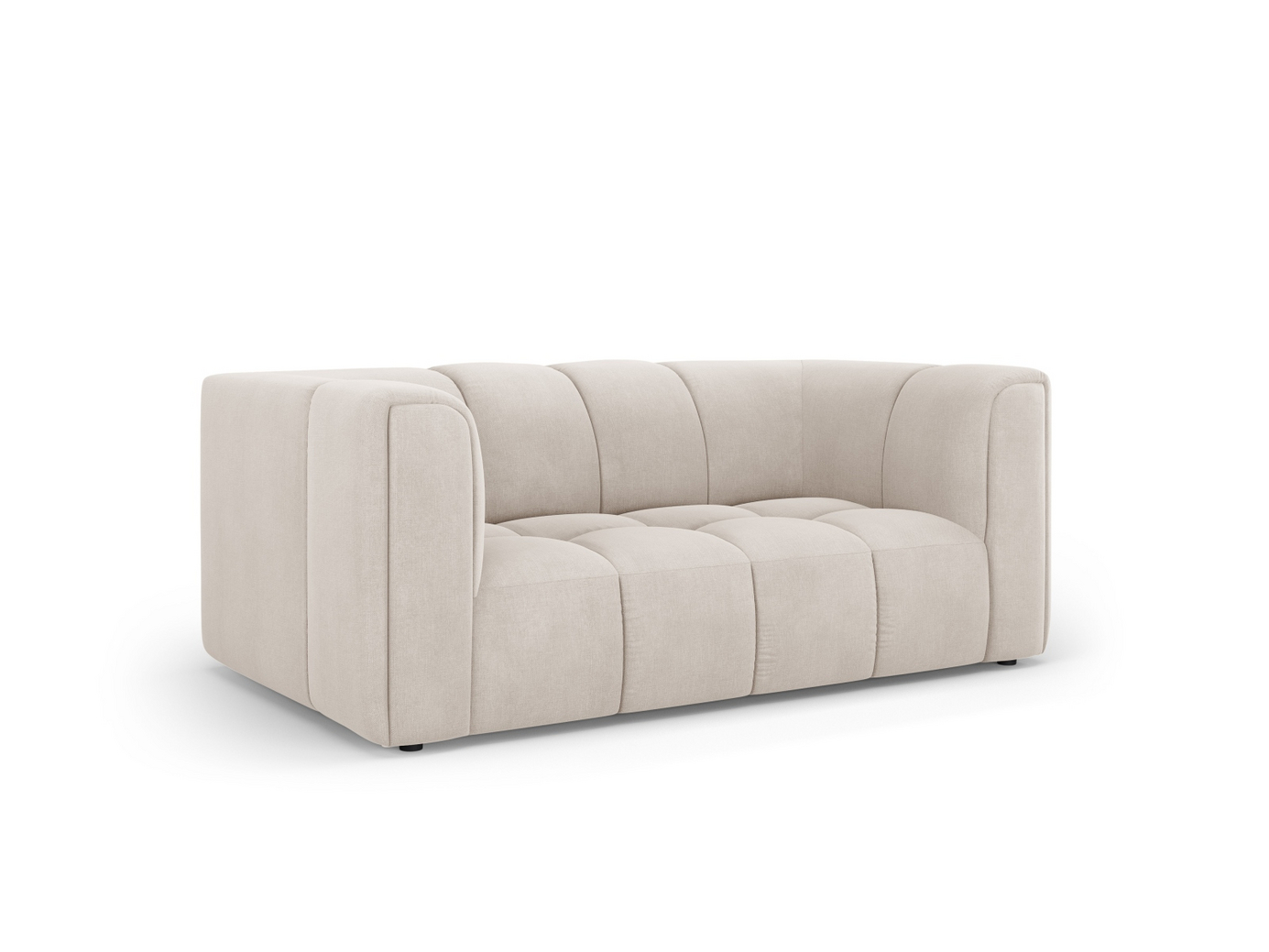 Cosmopolitan Design sofa, "Moritz", 2-seter, 166 × 96 × 70 cm, Rebel, svarte plastben