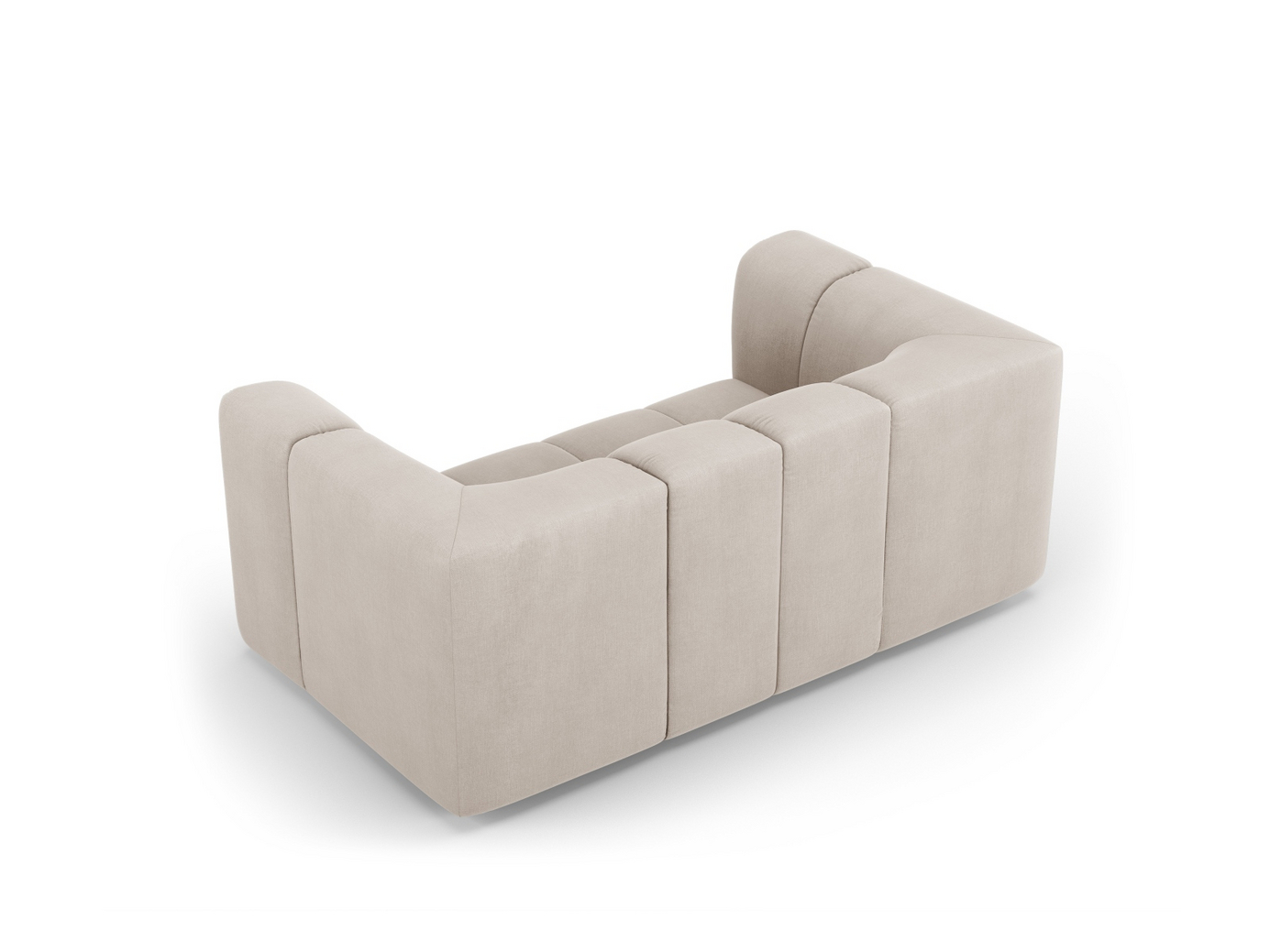Cosmopolitan Design sofa, "Moritz", 2-seter, 166 × 96 × 70 cm, Rebel, svarte plastben