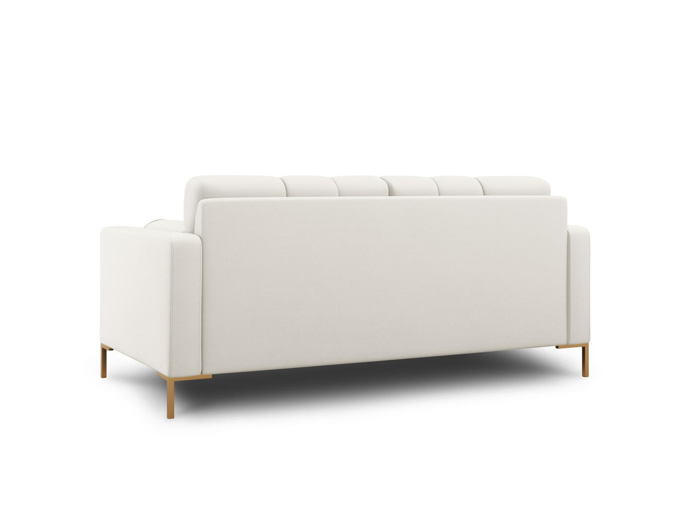 Cosmopolitan Design sofa, "Bali", 2-seter, 152 × 96 × 75 cm, Neve, gullfargede metallben