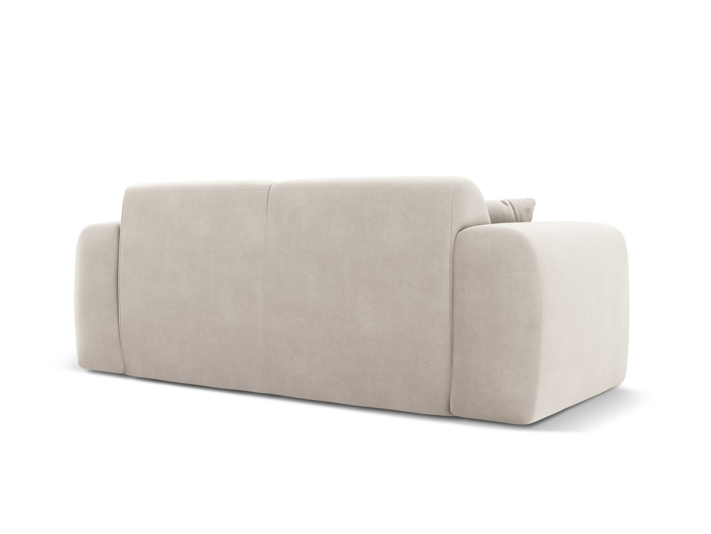 Cosmopolitan Design fløyelssofa, "Nolio", 2-seter, 170 × 95 × 72 cm, Casino, svarte plastben