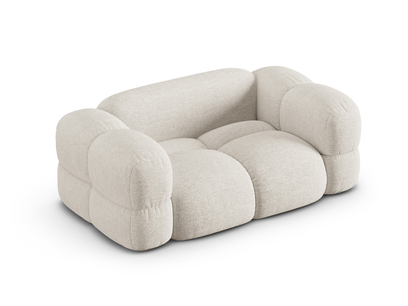 Cosmopolitan Design sofa, "Loretto", 2-seter, 180 × 100 × 68 cm, Sorella, svarte plastben