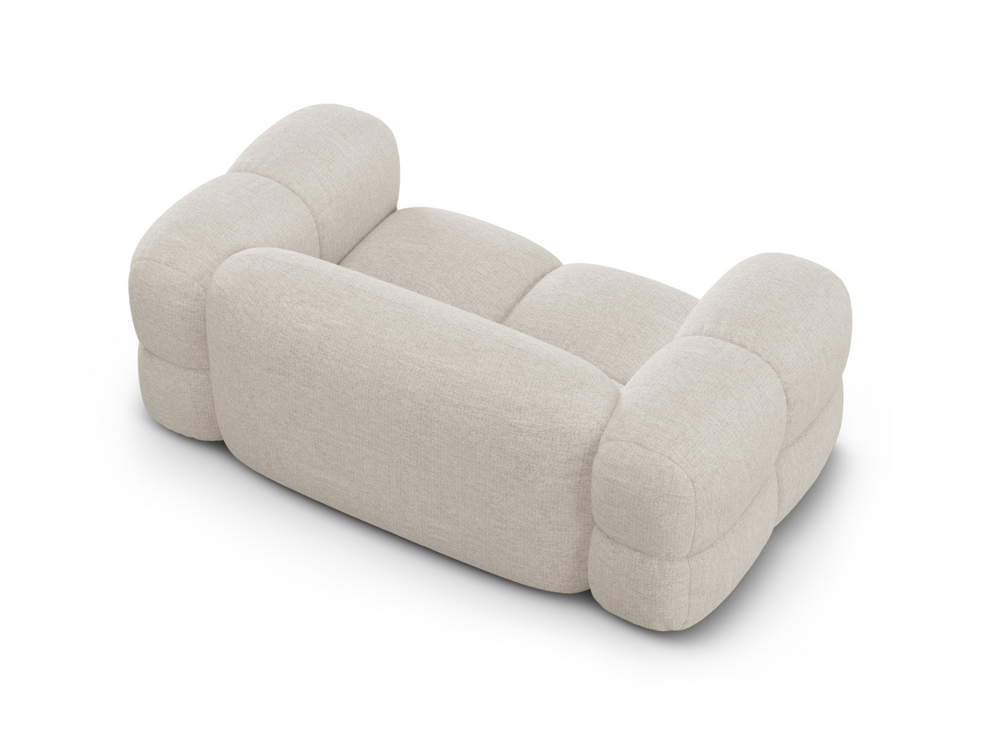 Cosmopolitan Design sofa, "Loretto", 2-seter, 180 × 100 × 68 cm, Sorella, svarte plastben