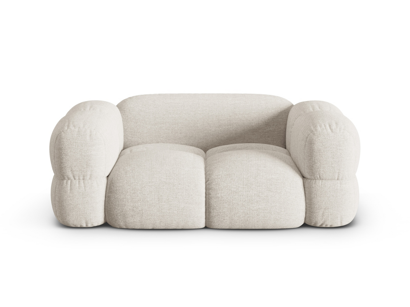 Cosmopolitan Design sofa, "Loretto", 2-seter, 180 × 100 × 68 cm, Sorella, svarte plastben