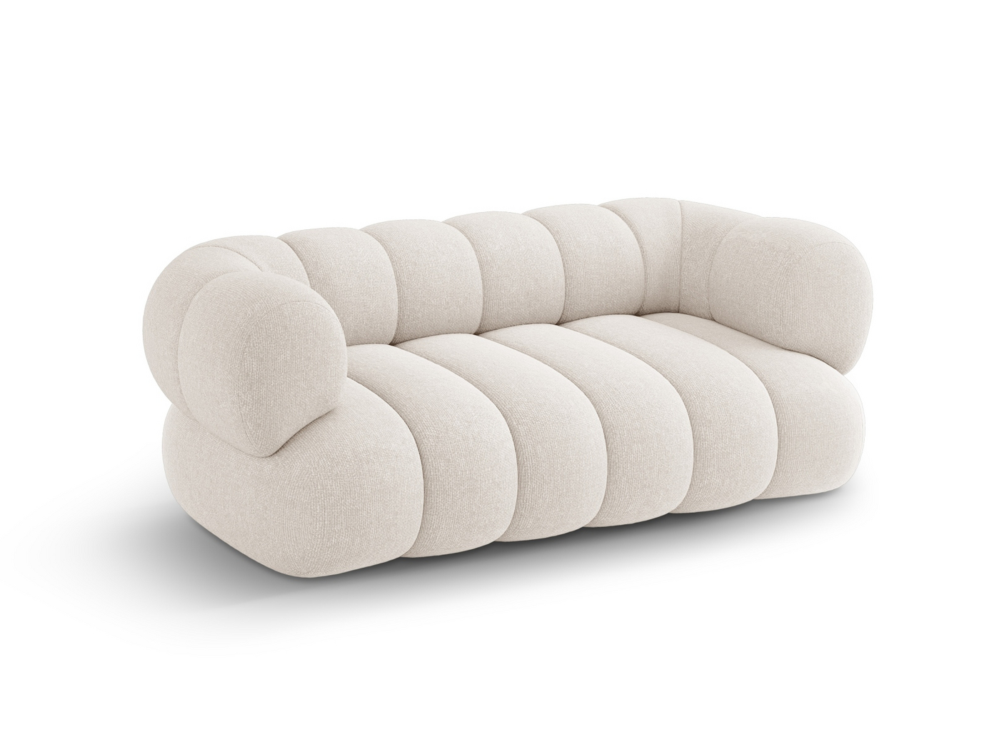 Cosmopolitan Design sofa, "Koge", 2-seter, 180 × 95 × 70 cm, Eden 10, svarte plastben