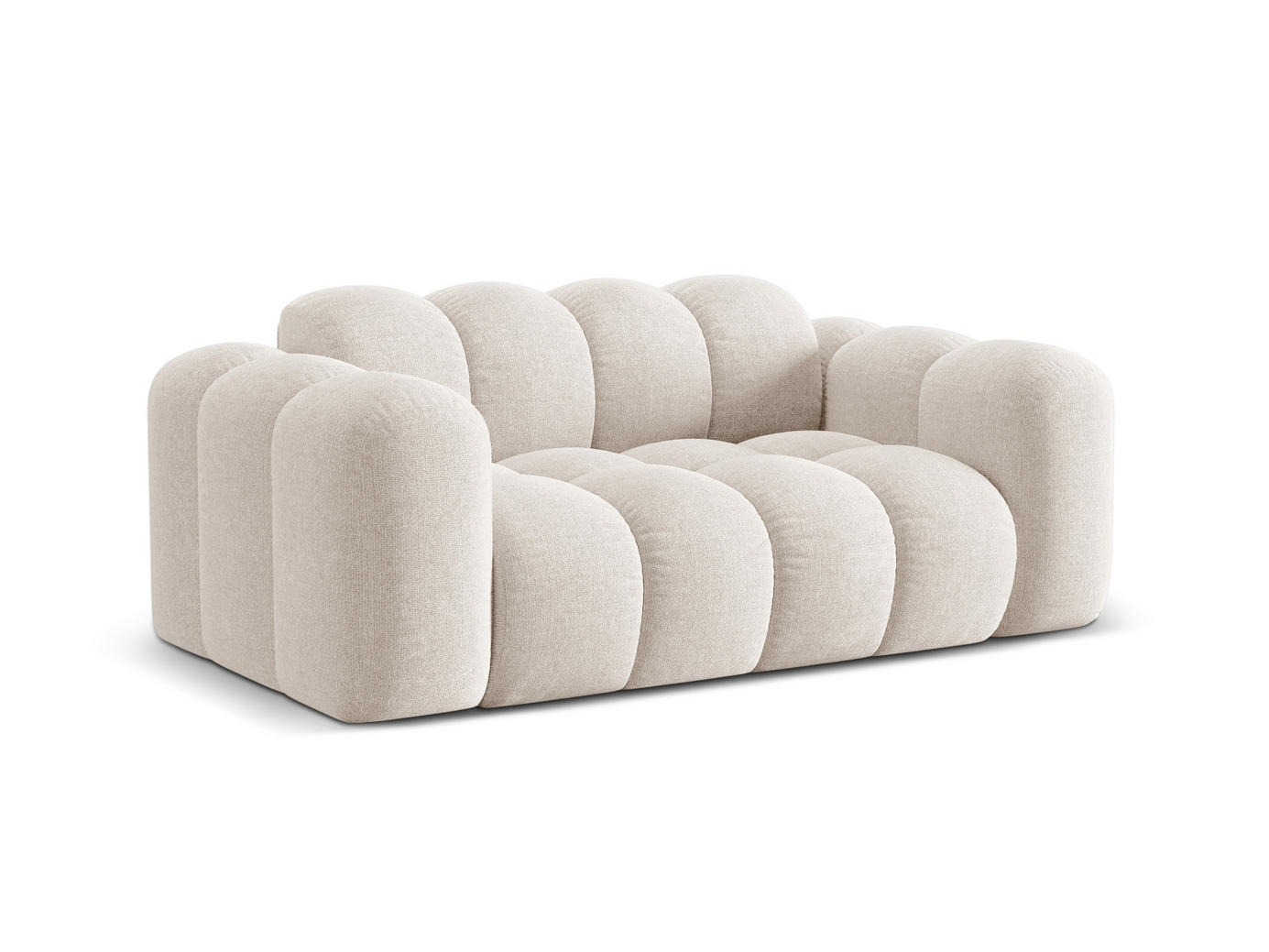Cosmopolitan Design sofa, "Treno", 2-seter, 180 × 94 × 70 cm, Eden 10, svarte plastben