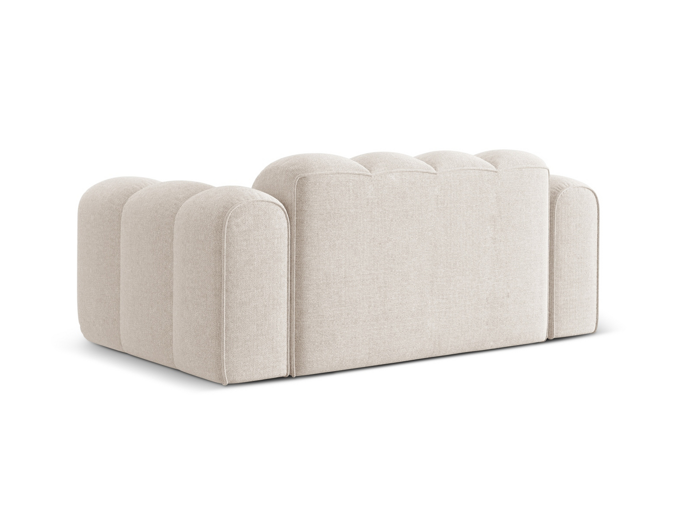 Cosmopolitan Design sofa, "Treno", 2-seter, 180 × 94 × 70 cm, Eden 10, svarte plastben