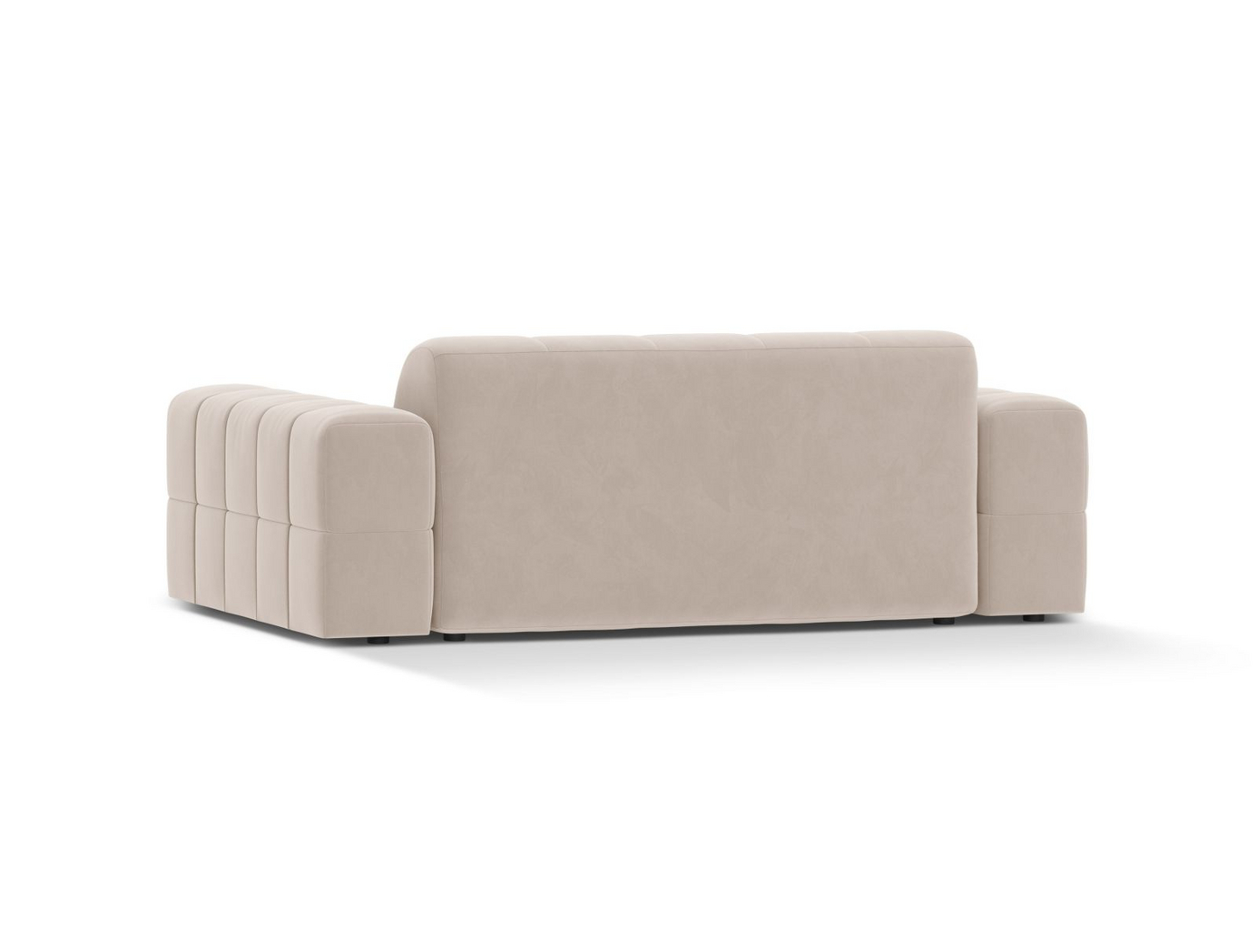 Cosmopolitan Design fløyelssofa, "Chicago", 2-seter, 178 × 102 × 78 cm, Venus, svarte plastben
