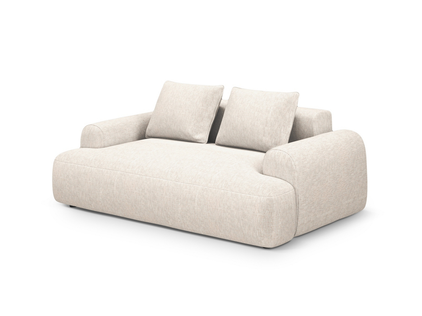 Cosmopolitan Design sofa, "Calma", 2-seter, 175 × 100 × 84 cm, Baltimore, svarte plastben