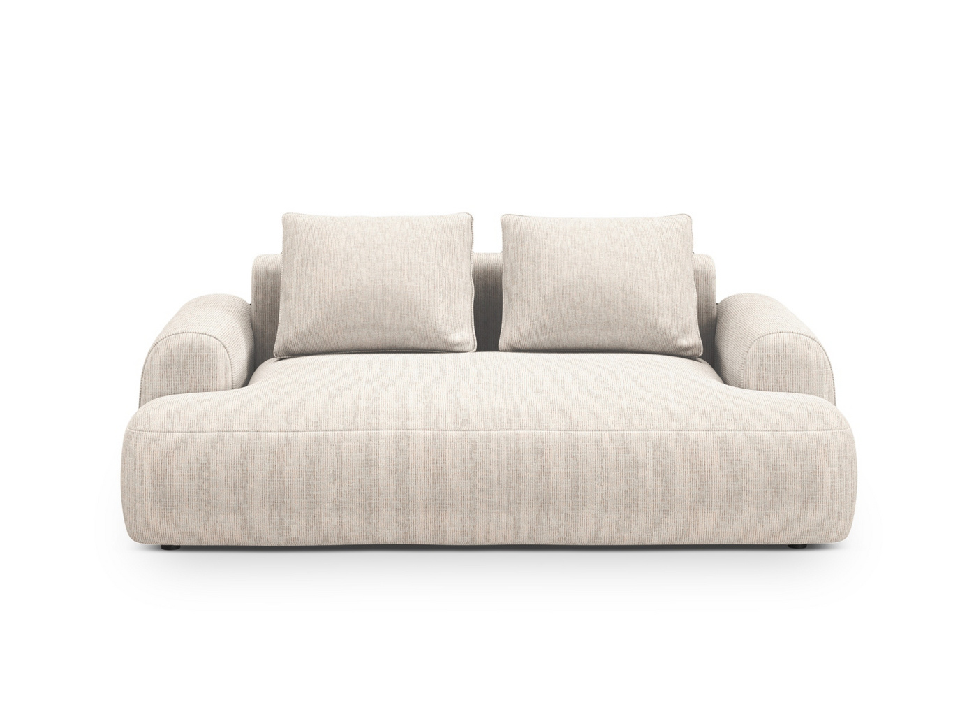 Cosmopolitan Design sofa, "Calma", 2-seter, 175 × 100 × 84 cm, Baltimore, svarte plastben