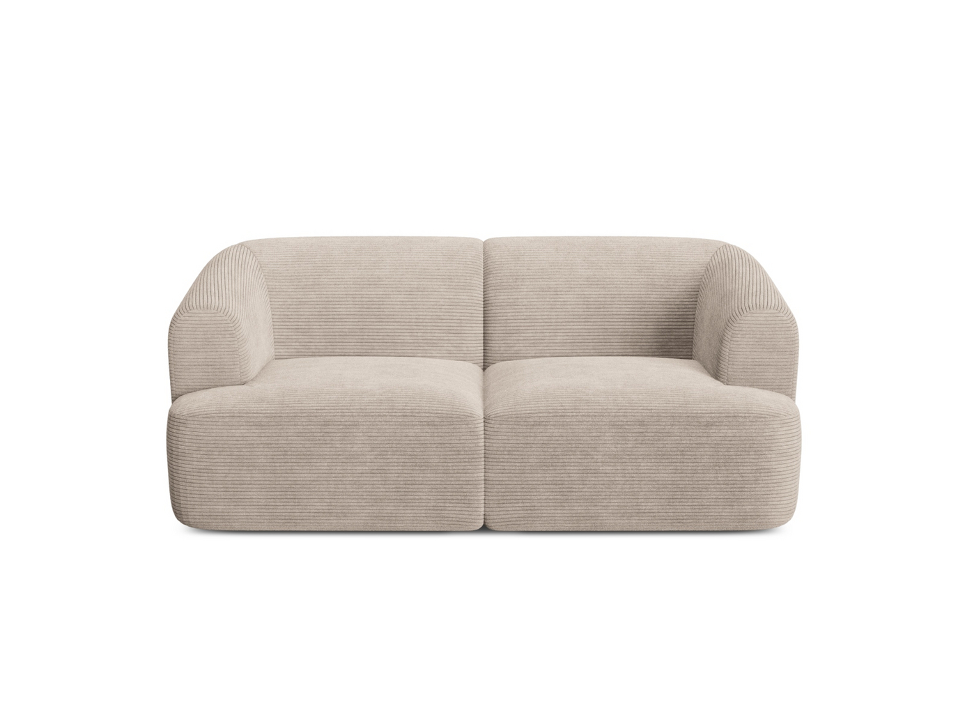 Cosmopolitan Design modulsofa, "Campi", 2-seter, 180 × 90 × 70 cm, Lincoln, svarte plastben