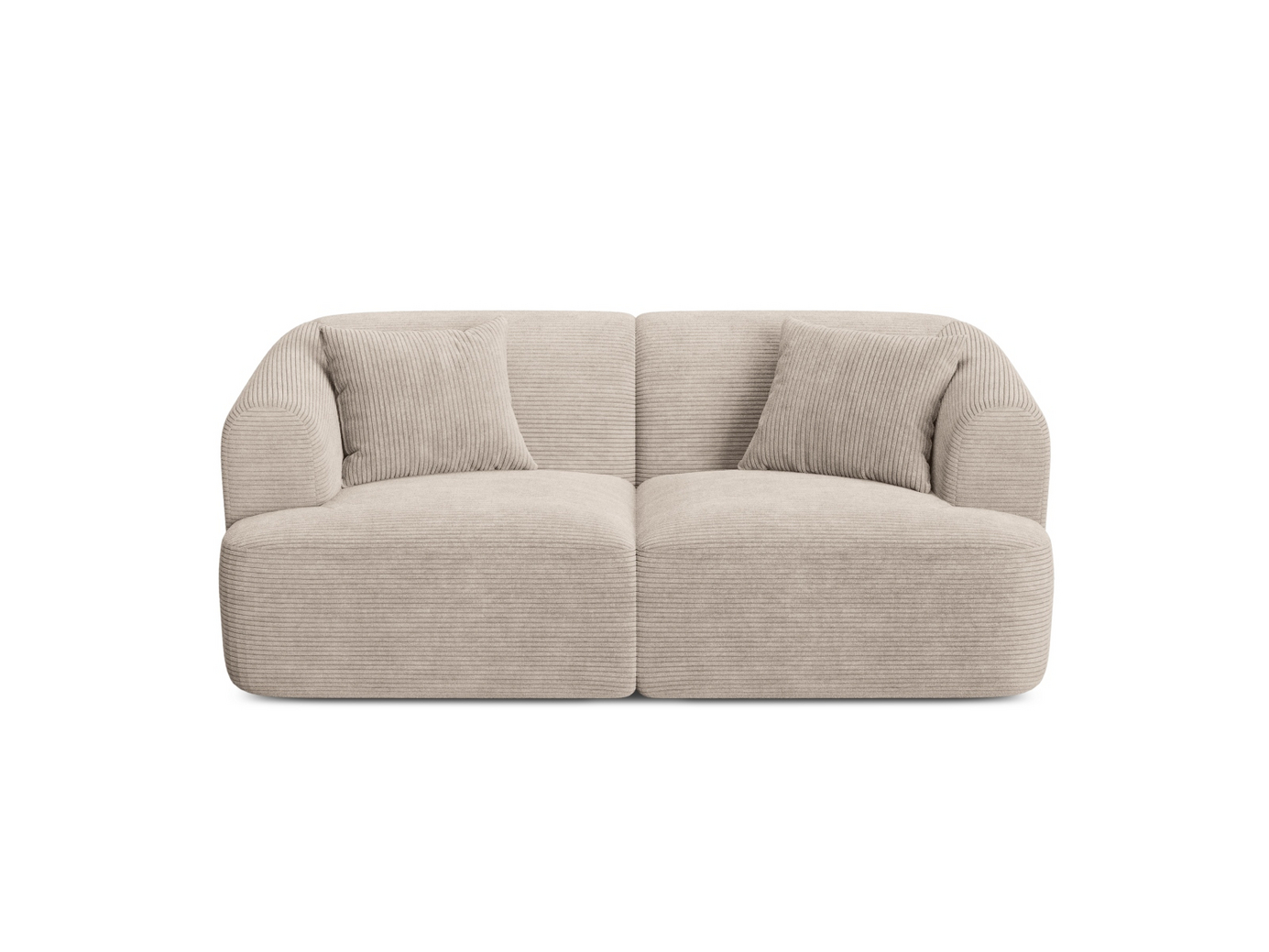 Cosmopolitan Design modulsofa, "Campi", 2-seter, 180 × 90 × 70 cm, Lincoln, svarte plastben