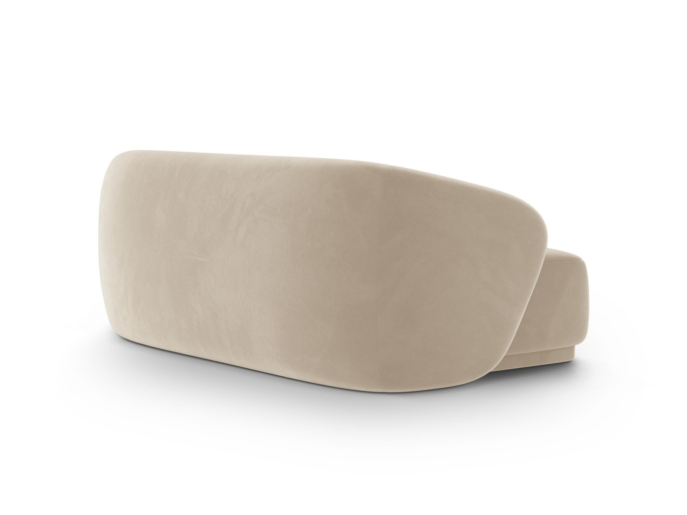 Cosmopolitan Design fløyelssofa, "Gomera", 2-seter, 180 × 93 × 74 cm, Salvador, svarte plastben