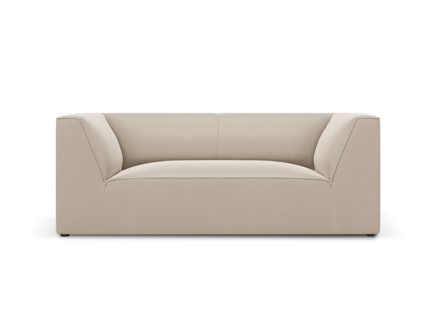 Cosmopolitan Design fløyelssofa, "Siena", 2-seter, 174 × 92 × 69 cm, Salvador, svarte plastben