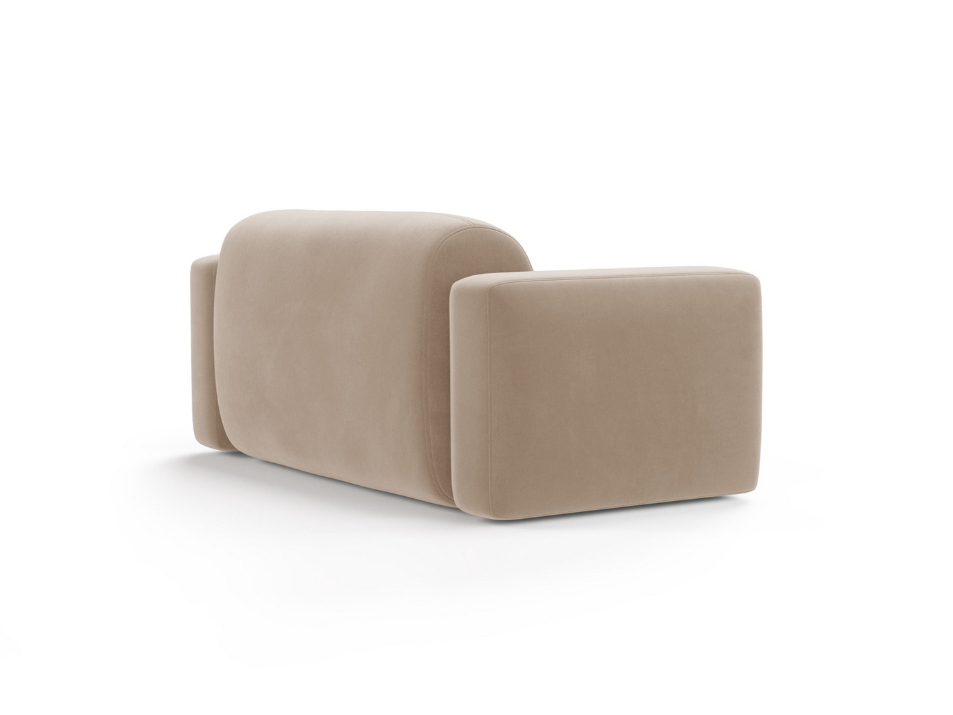 Cosmopolitan Design fløyelsmodulsofa, "Strino", 2-seter, 180 × 98 × 78 cm, Salvador, svarte plastben