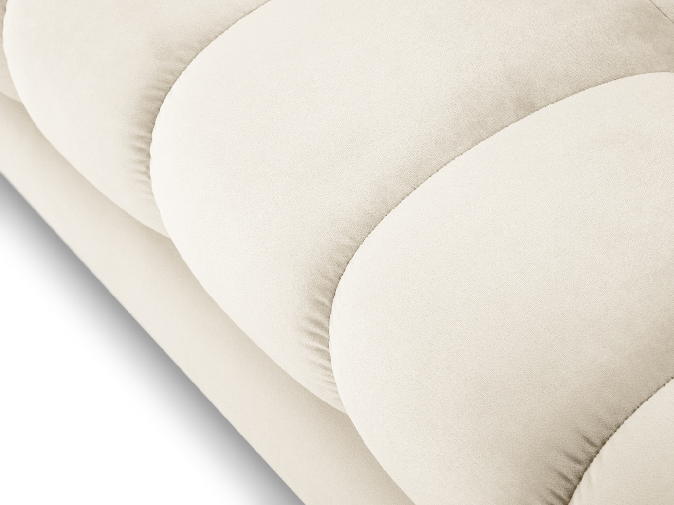 Cosmopolitan Design fløyelssofa, "Bali", 2-seter, 152 × 96 × 75 cm, Bluvel, svarte metallben