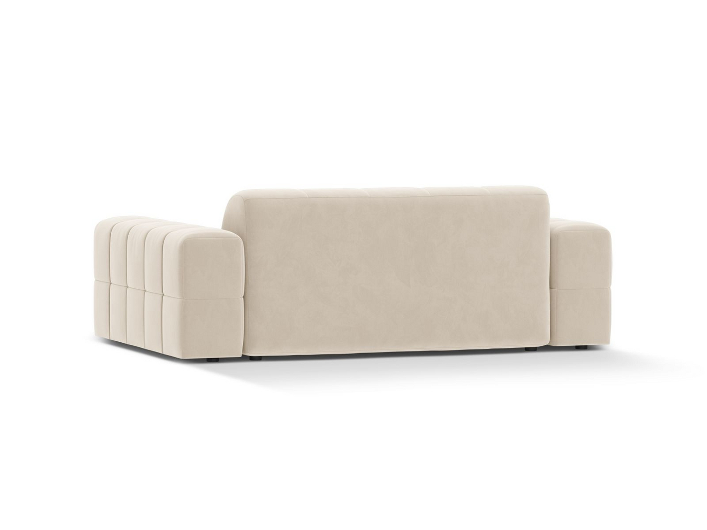 Cosmopolitan Design fløyelssofa, "Chicago", 2-seter, 178 × 102 × 78 cm, Bluvel, svarte plastben