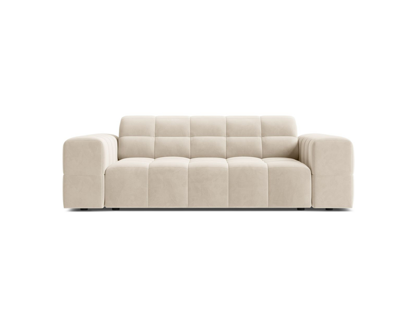 Cosmopolitan Design fløyelssofa, "Chicago", 2-seter, 178 × 102 × 78 cm, Bluvel, svarte plastben