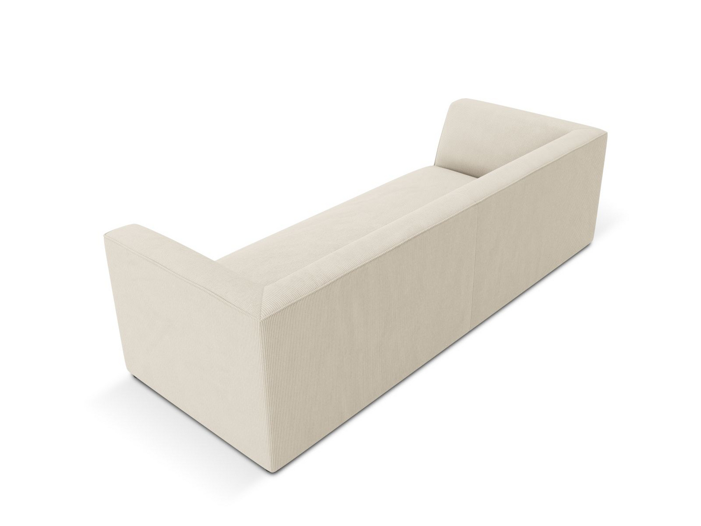 Cosmopolitan Design sofa, "Siena", 3-seter, 232 × 92 × 69 cm, Scala, svarte plastben