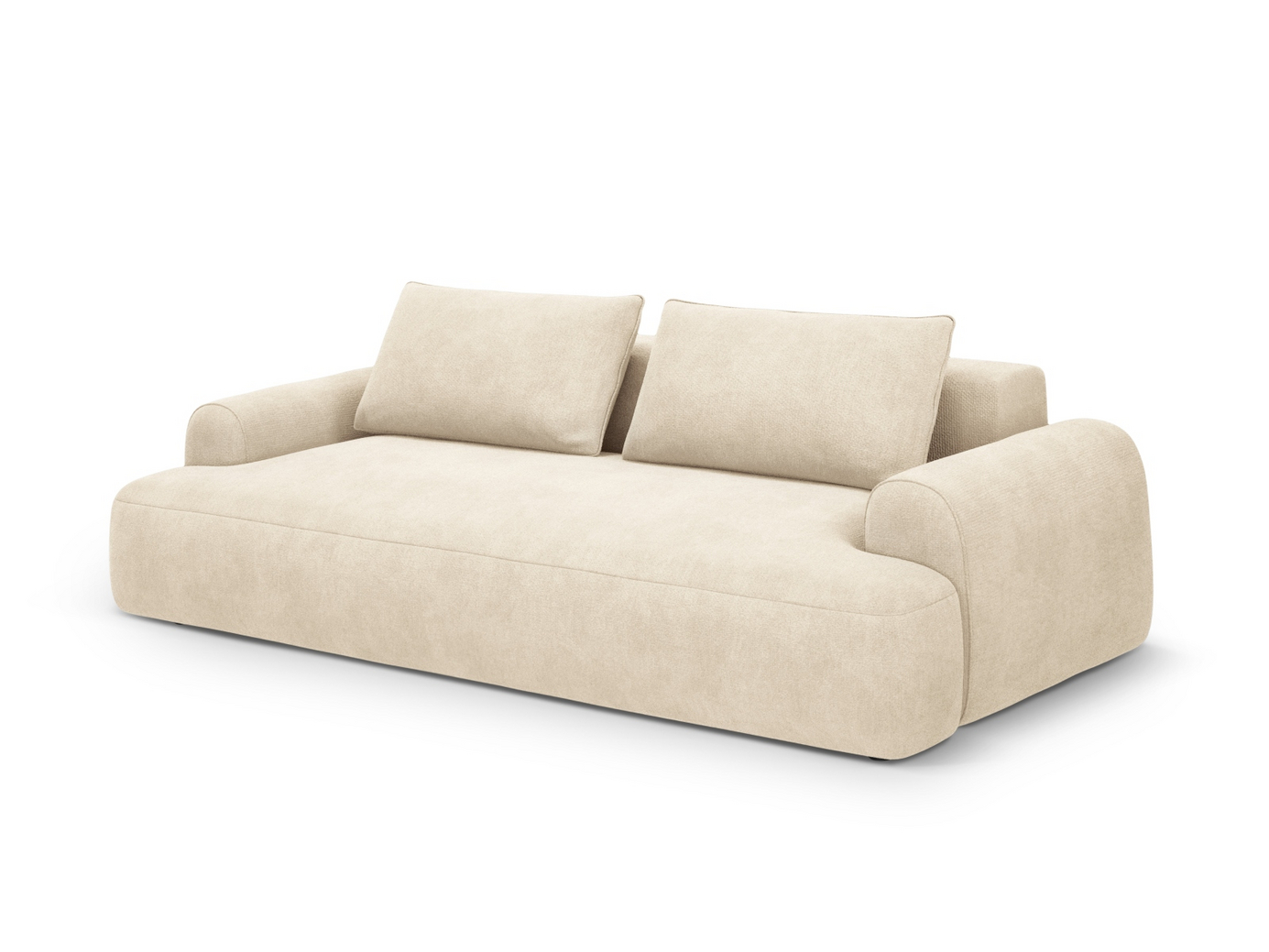Cosmopolitan Design fløyelssofa, "Calma", 3-seter, 200 × 100 × 84 cm, Vogue, svarte plastben