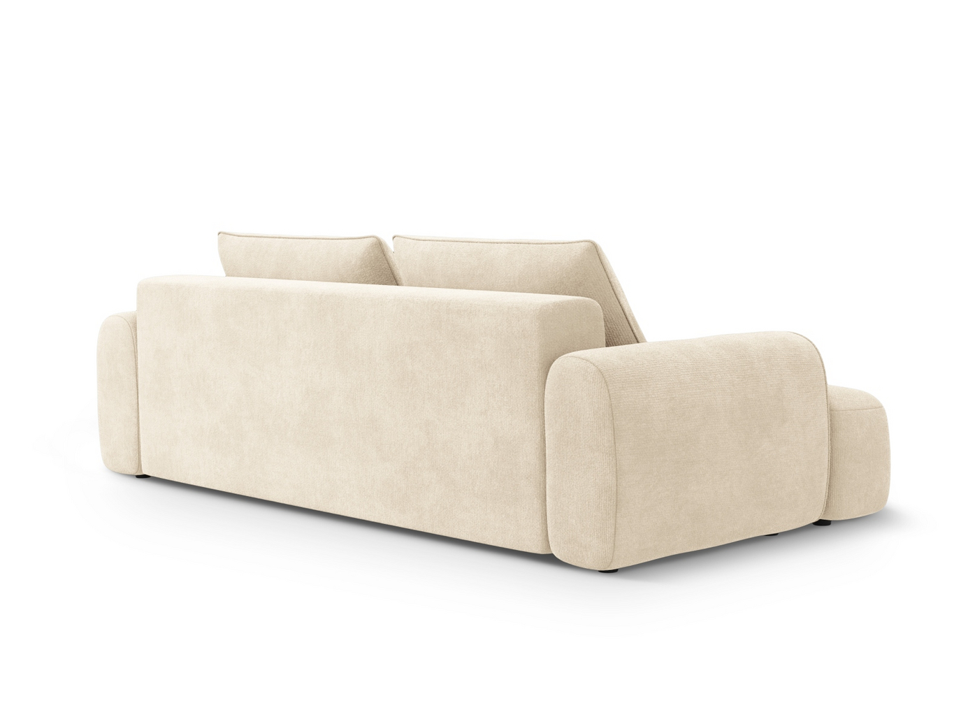 Cosmopolitan Design fløyelssofa, "Calma", 3-seter, 200 × 100 × 84 cm, Vogue, svarte plastben