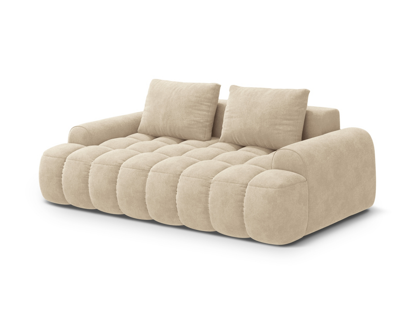Cosmopolitan Design fløyelssofa, "Linz", 3-seter, 200 × 100 × 84 cm, Vogue, svarte plastben