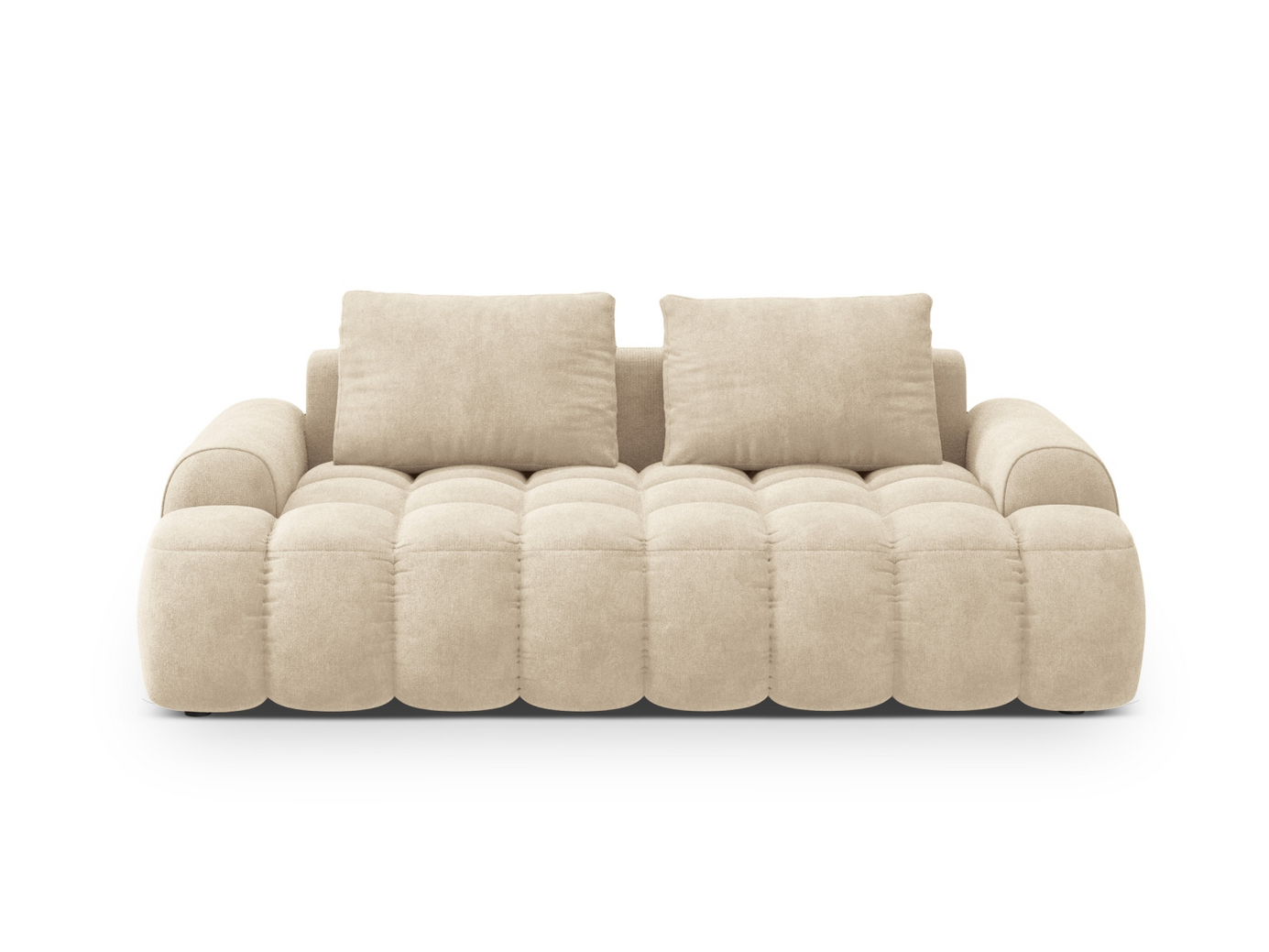 Cosmopolitan Design fløyelssofa, "Linz", 3-seter, 200 × 100 × 84 cm, Vogue, svarte plastben
