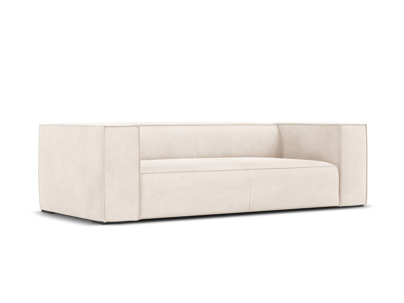 Cosmopolitan Design sofa, "Turin", 3-seter, 227 × 100 × 68 cm, Rosario, ben i svart bøk