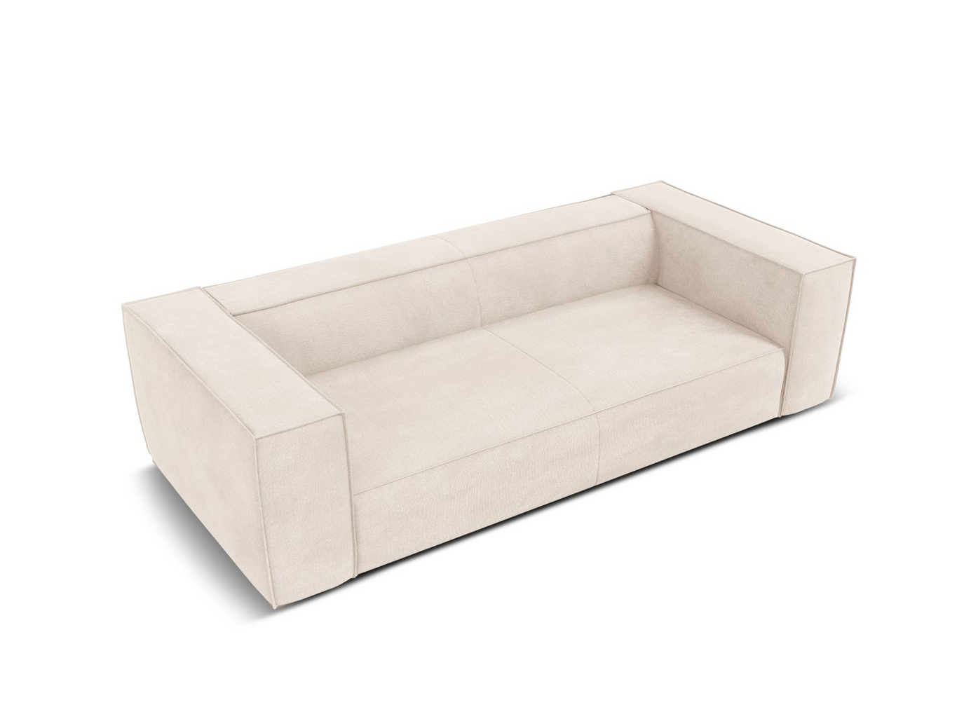 Cosmopolitan Design sofa, "Turin", 3-seter, 227 × 100 × 68 cm, Rosario, ben i svart bøk