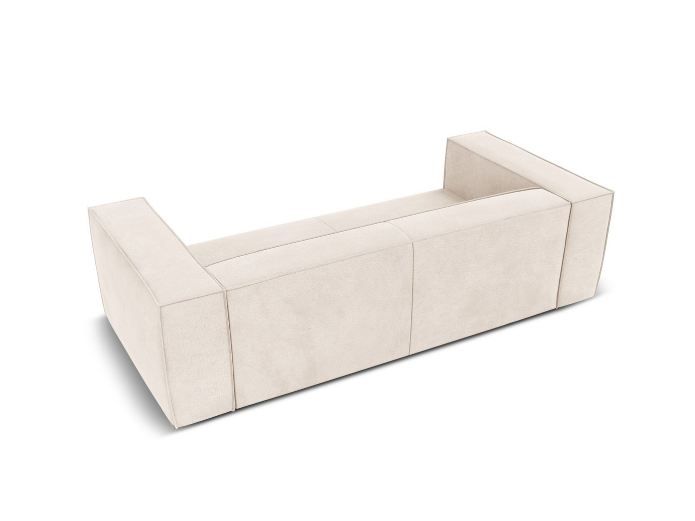 Cosmopolitan Design sofa, "Turin", 3-seter, 227 × 100 × 68 cm, Rosario, ben i svart bøk