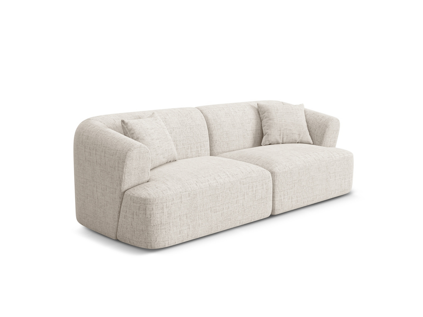 Cosmopolitan Design modulsofa, "Campi", 3-seter, 220 × 90 × 70 cm, Moly, svarte plastben