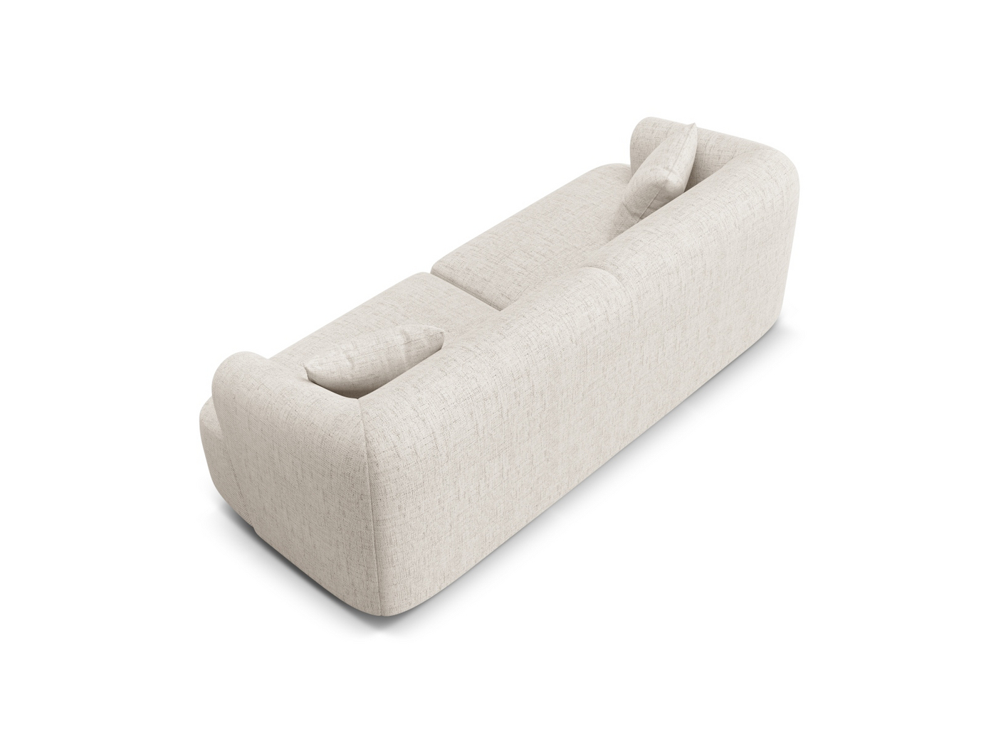 Cosmopolitan Design modulsofa, "Campi", 3-seter, 220 × 90 × 70 cm, Moly, svarte plastben