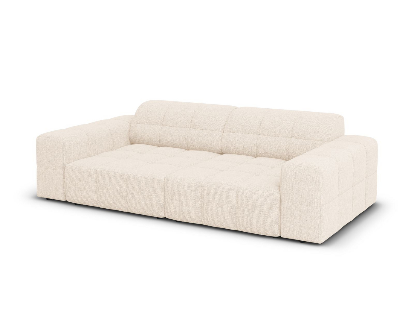 Cosmopolitan Design sofa, "Chicago", 3-seter, 212 × 102 × 78 cm, Haga, svarte plastben