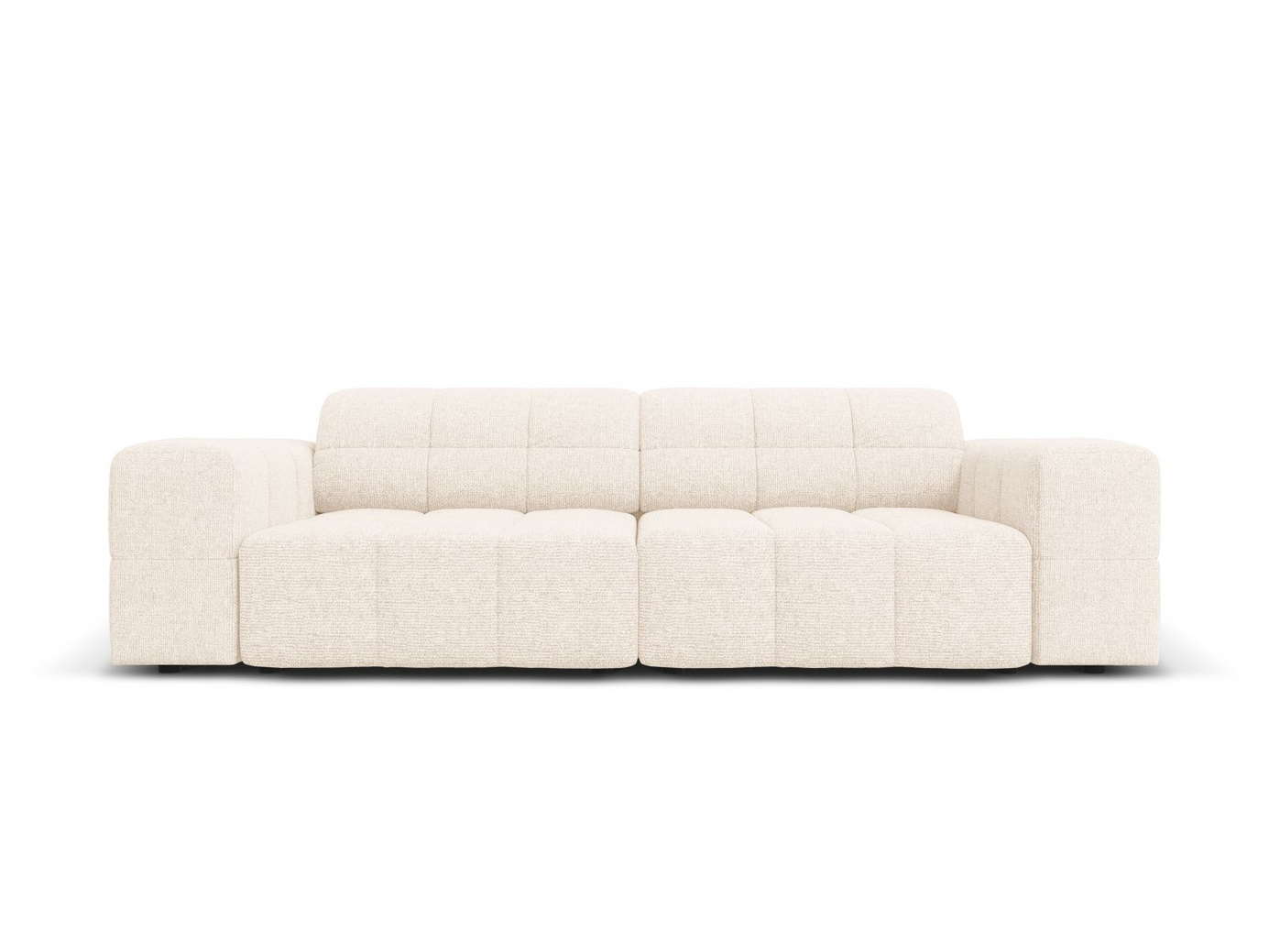 Cosmopolitan Design sofa, "Chicago", 3-seter, 212 × 102 × 78 cm, Haga, svarte plastben