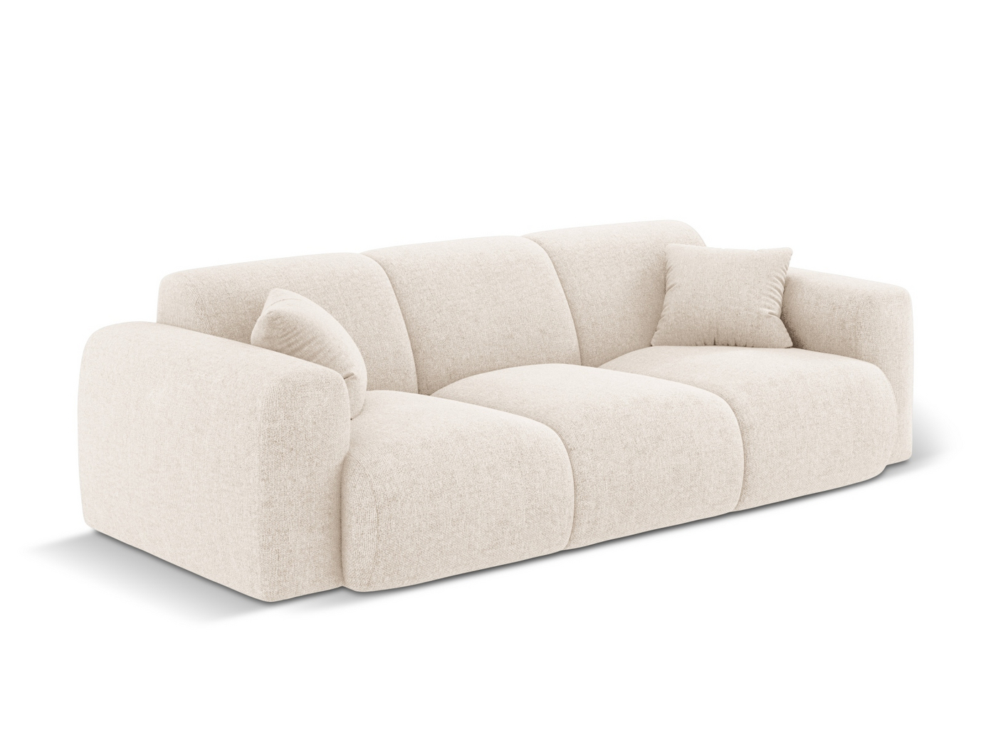Cosmopolitan Design sofa, "Nolio", 3-seter, 235 × 95 × 72 cm, Haga, svarte plastben
