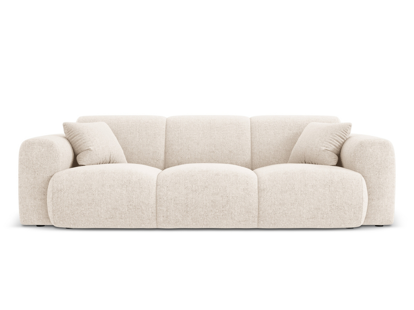 Cosmopolitan Design sofa, "Nolio", 3-seter, 235 × 95 × 72 cm, Haga, svarte plastben