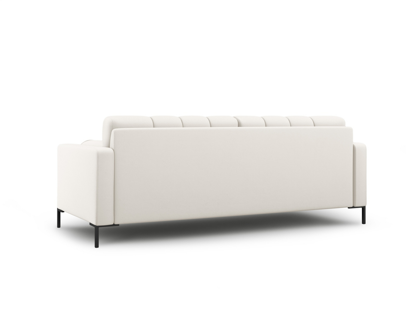 Cosmopolitan Design sofa, "Bali", 3-seter, 177 × 96 × 75 cm, Neve, svarte metallben