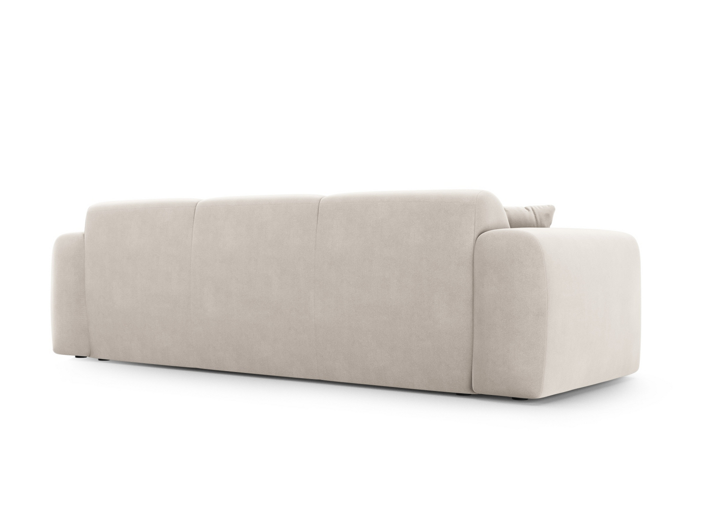 Cosmopolitan Design fløyelssofa, "Nolio", 3-seter, 235 × 95 × 72 cm, Casino, svarte plastben