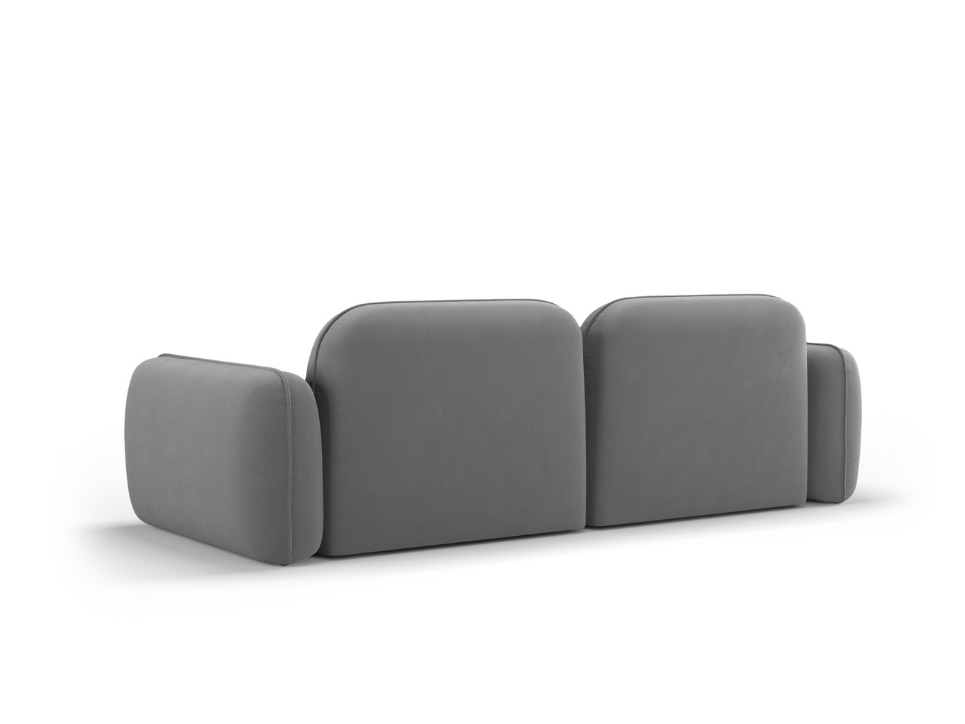 Cosmopolitan Design fløyelsmodulsofa, "Sydney", 3-seter, 230 × 90 × 70 cm, Casino, svarte plastben