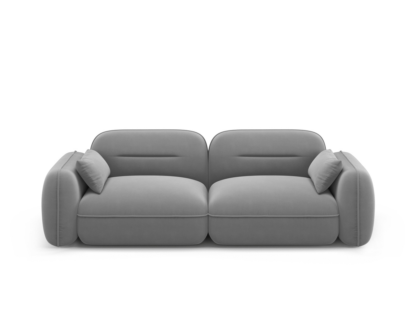 Cosmopolitan Design fløyelsmodulsofa, "Sydney", 3-seter, 230 × 90 × 70 cm, Casino, svarte plastben