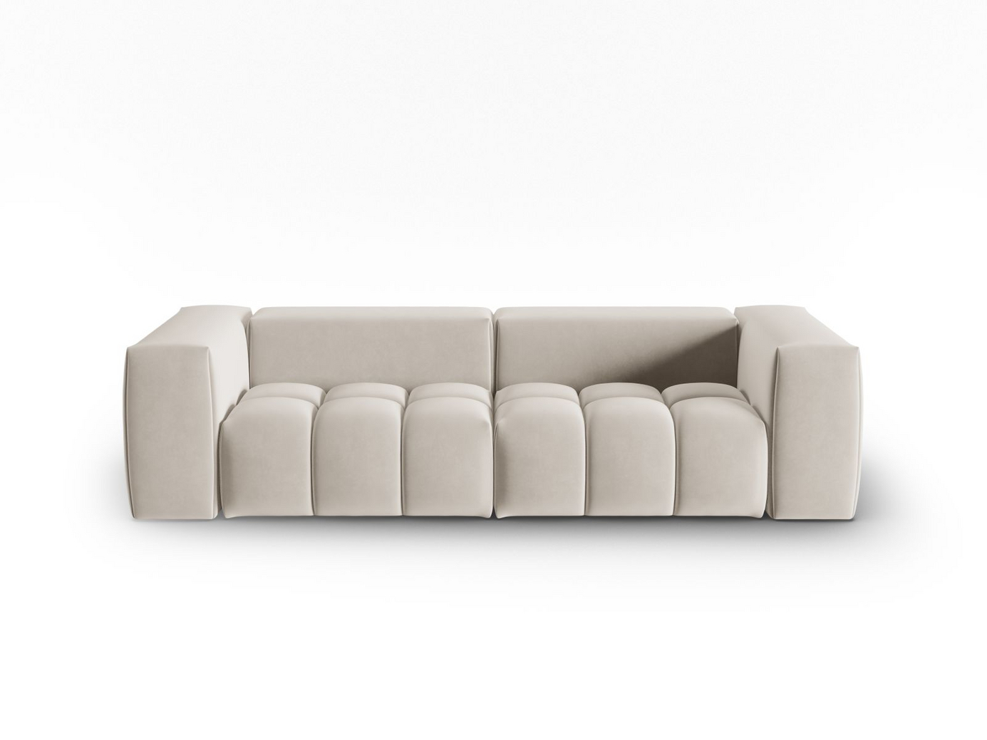 Cosmopolitan Design fløyelsmodulsofa, "Verona", 3-seter, 230 × 85 × 70 cm, Casino, svarte plastben