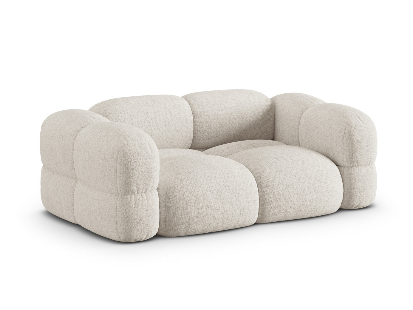 Cosmopolitan Design sofa, "Loretto", 3-seter, 210 × 100 × 68 cm, Sorella, svarte plastben