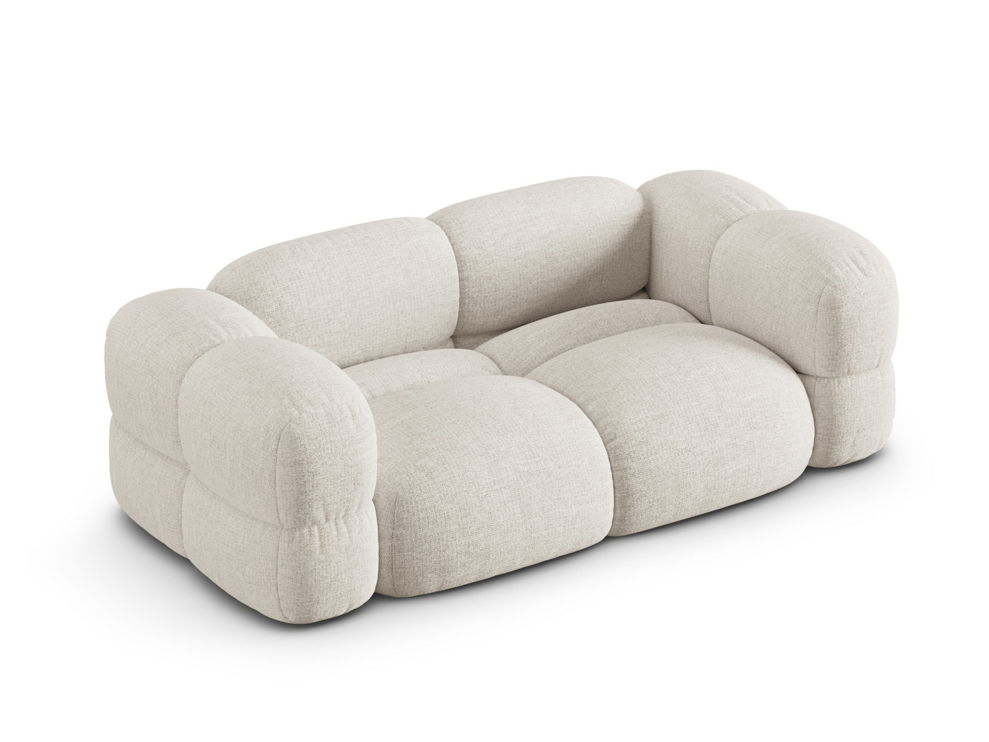 Cosmopolitan Design sofa, "Loretto", 3-seter, 210 × 100 × 68 cm, Sorella, svarte plastben