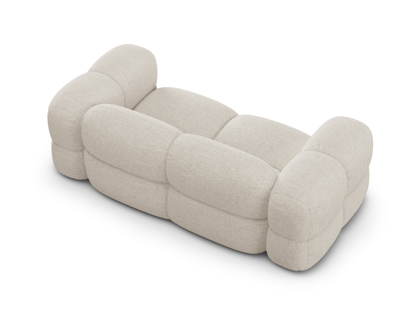 Cosmopolitan Design sofa, "Loretto", 3-seter, 210 × 100 × 68 cm, Sorella, svarte plastben