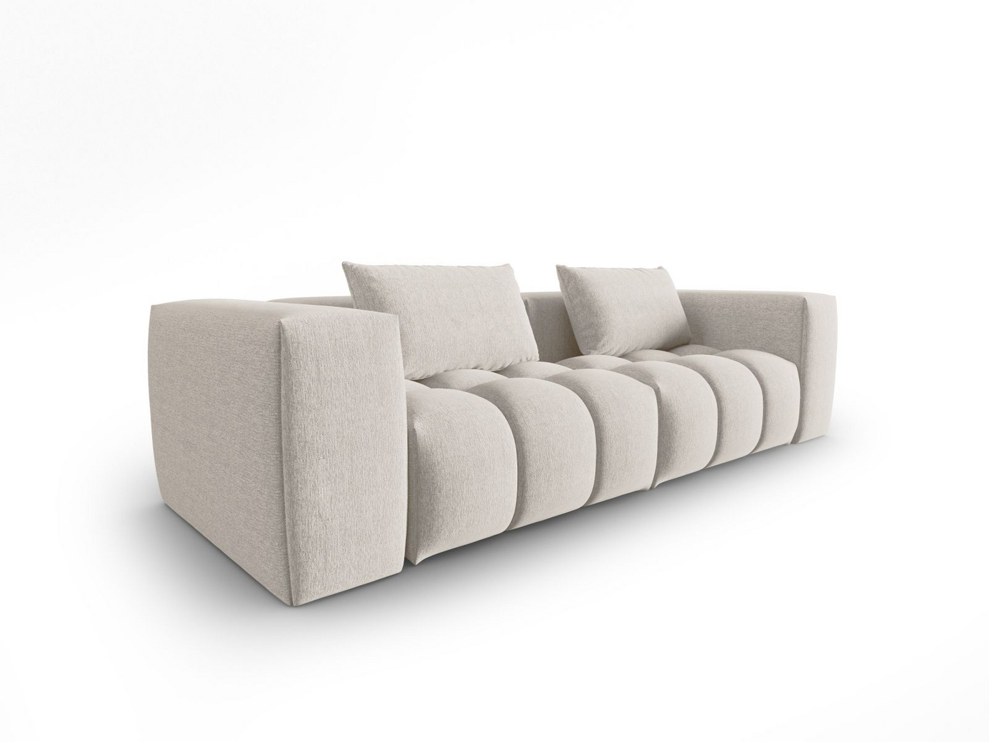 Cosmopolitan Design modulsofa, "Verona", 3-seter, 230 × 85 × 70 cm, Sorella, svarte plastben