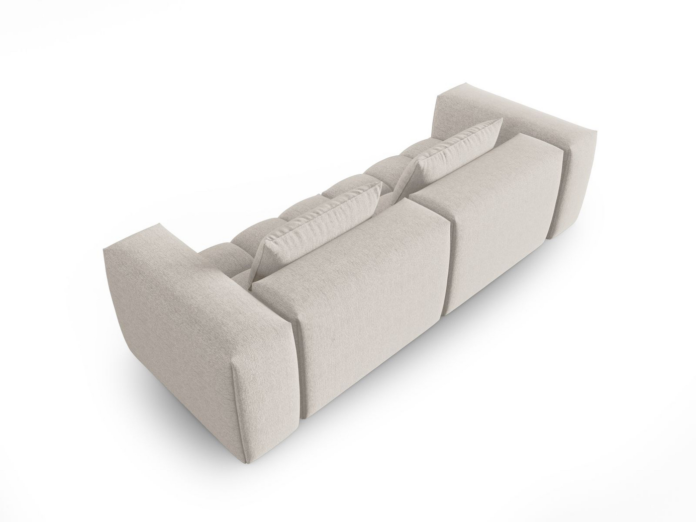 Cosmopolitan Design modulsofa, "Verona", 3-seter, 230 × 85 × 70 cm, Sorella, svarte plastben
