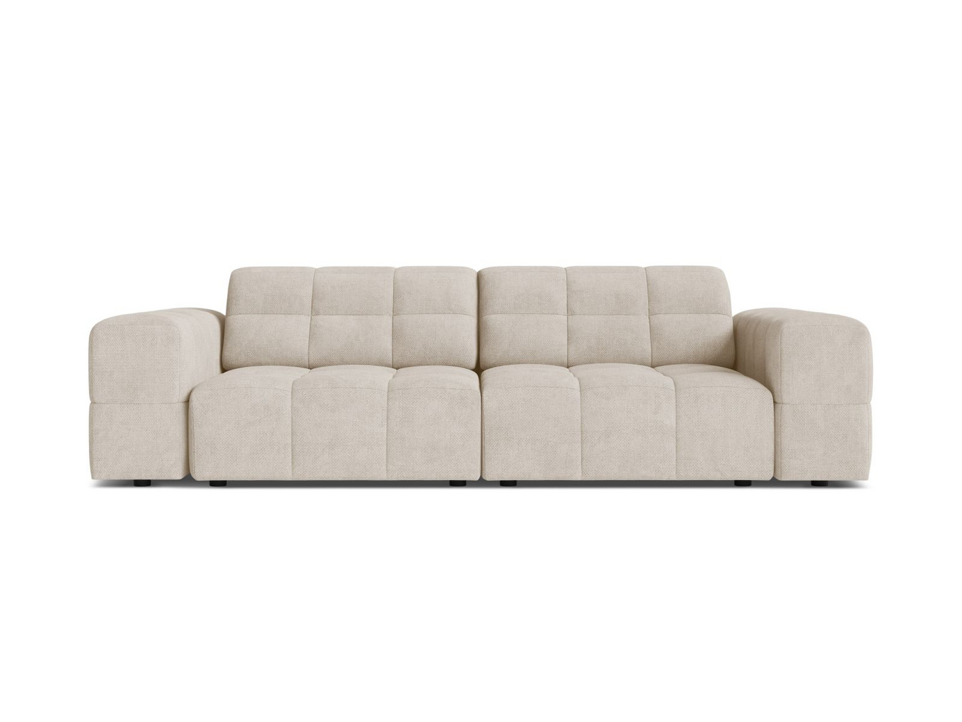 Cosmopolitan Design sofa, "Chicago", 3-seter, 212 × 102 × 78 cm, Eden 10, svarte plastben