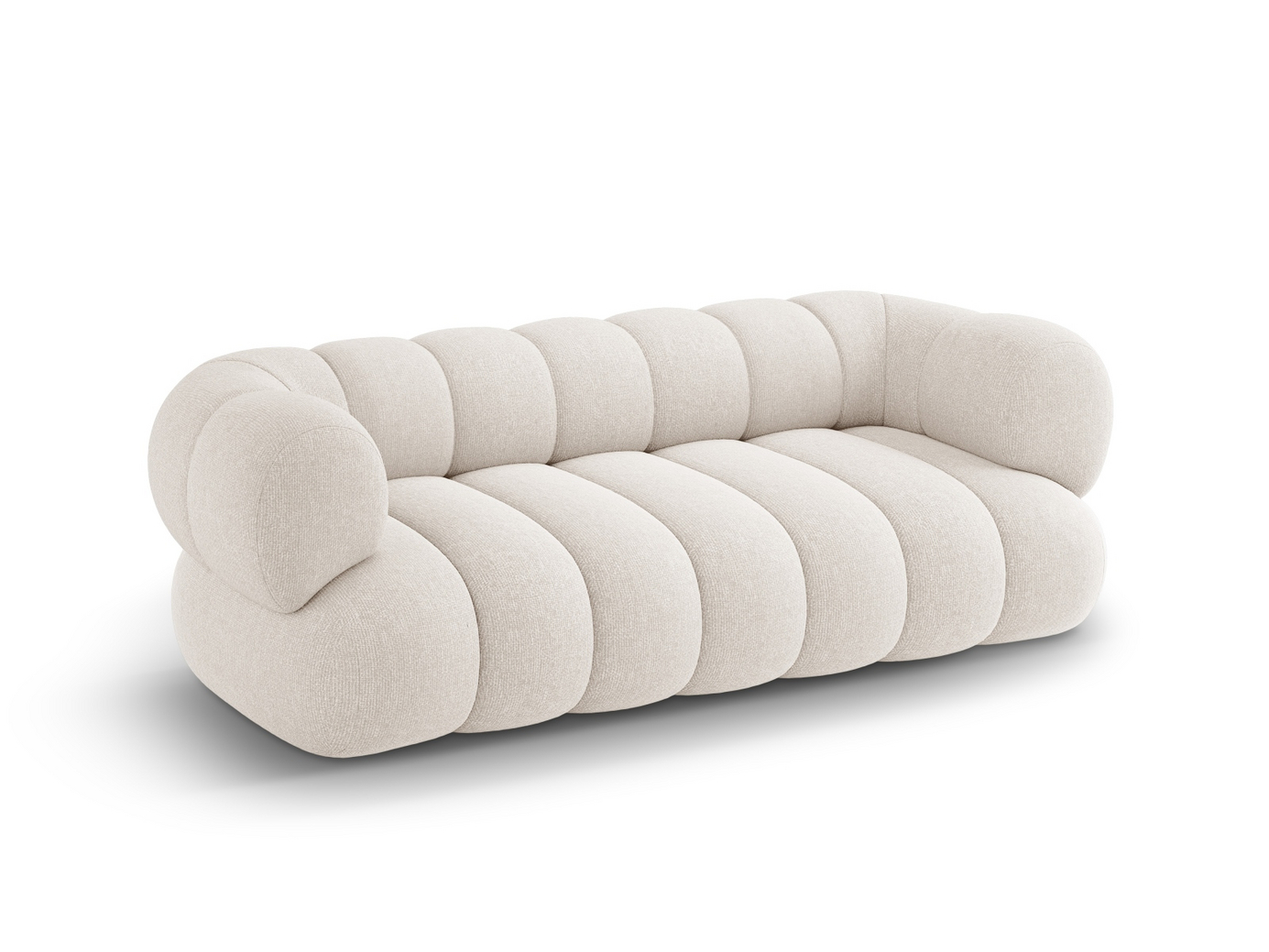 Cosmopolitan Design sofa, "Koge", 3-seter, 210 × 95 × 70 cm, Eden 10, svarte plastben