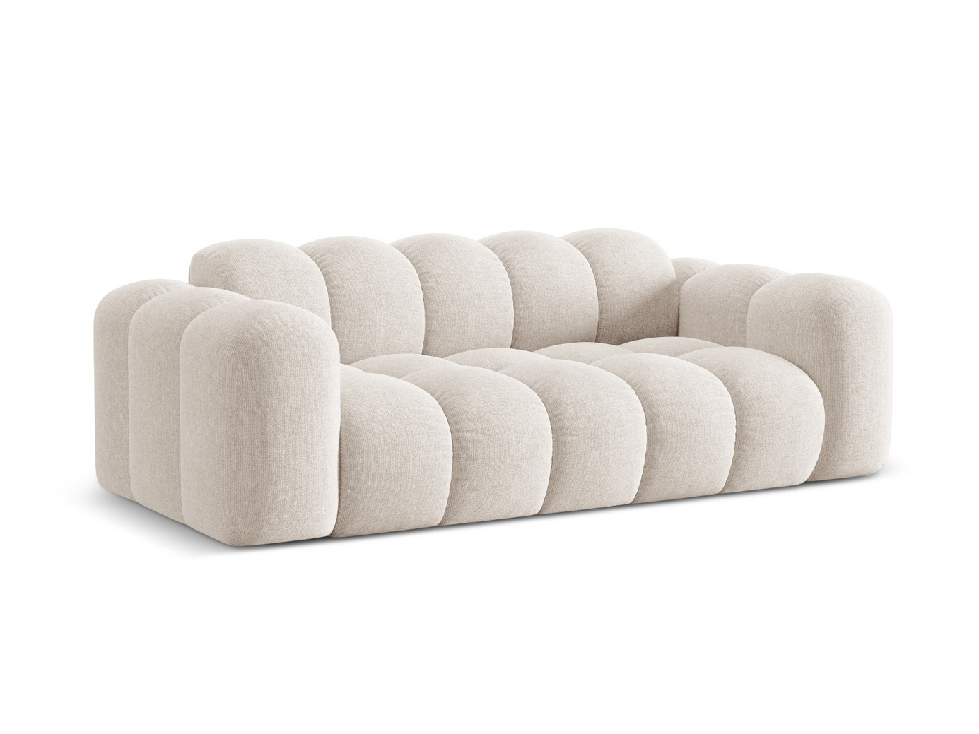 Cosmopolitan Design sofa, "Treno", 3-seter, 210 × 94 × 70 cm, Eden 10, svarte plastben